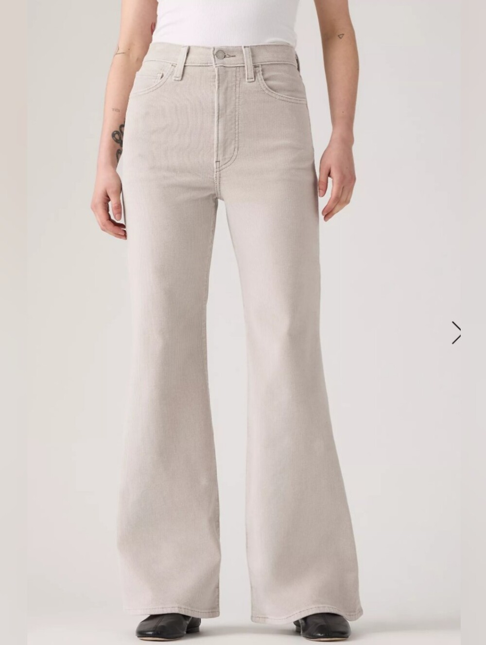 Levi's Chateau Gray Ribcage Bell Corduroy Women's Jeans 25